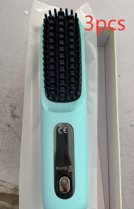 Fast Heating USB Rechargeable Hair Straightener Comb