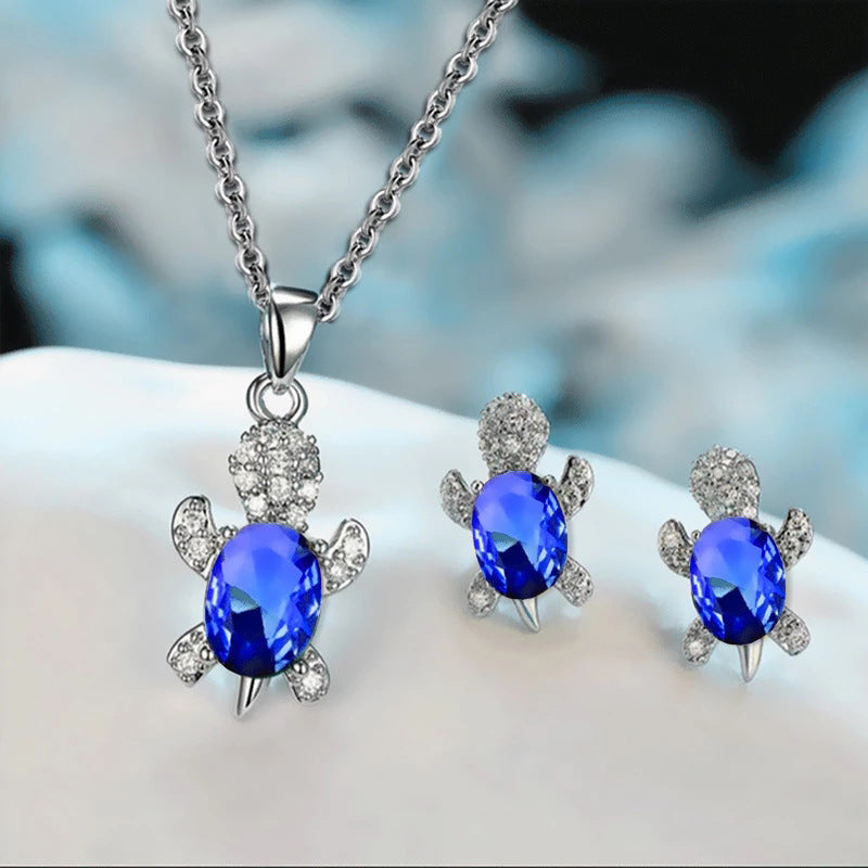 Turtle Earrings And Necklace Set For Women, Niche Design Style