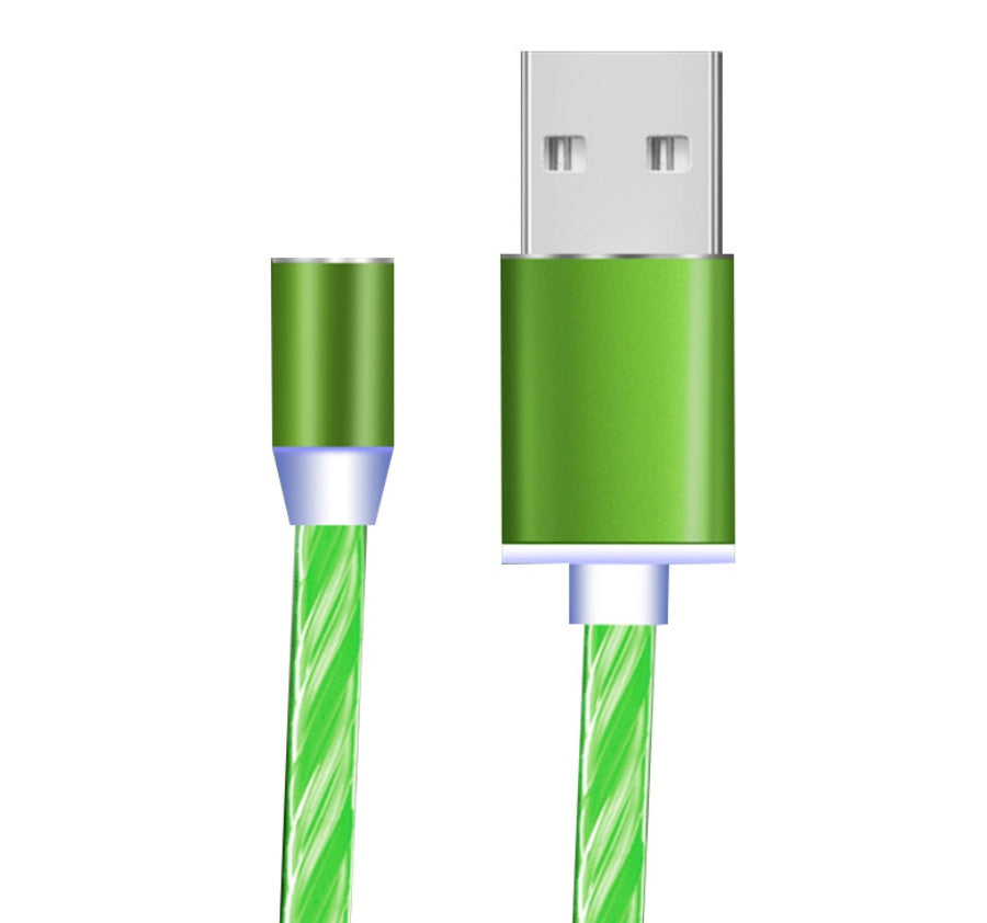 Flowing light magnetic data cable 📱 Apple & Android