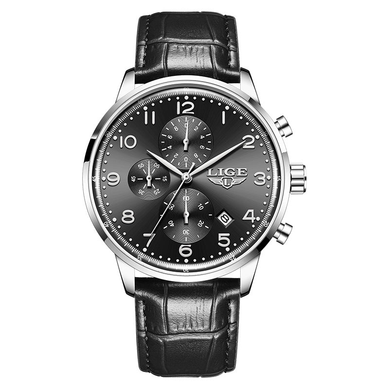 Leather Belt Waterproof Mens Business Mechanical Watch