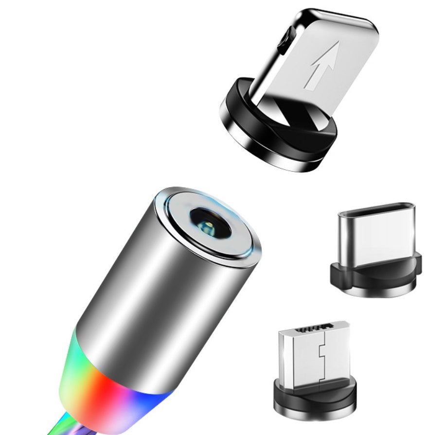 Flowing light magnetic data cable 📱 Apple & Android