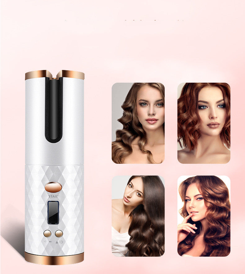 Portable Rechargeable Hair Curler with Ceramic Barrel
