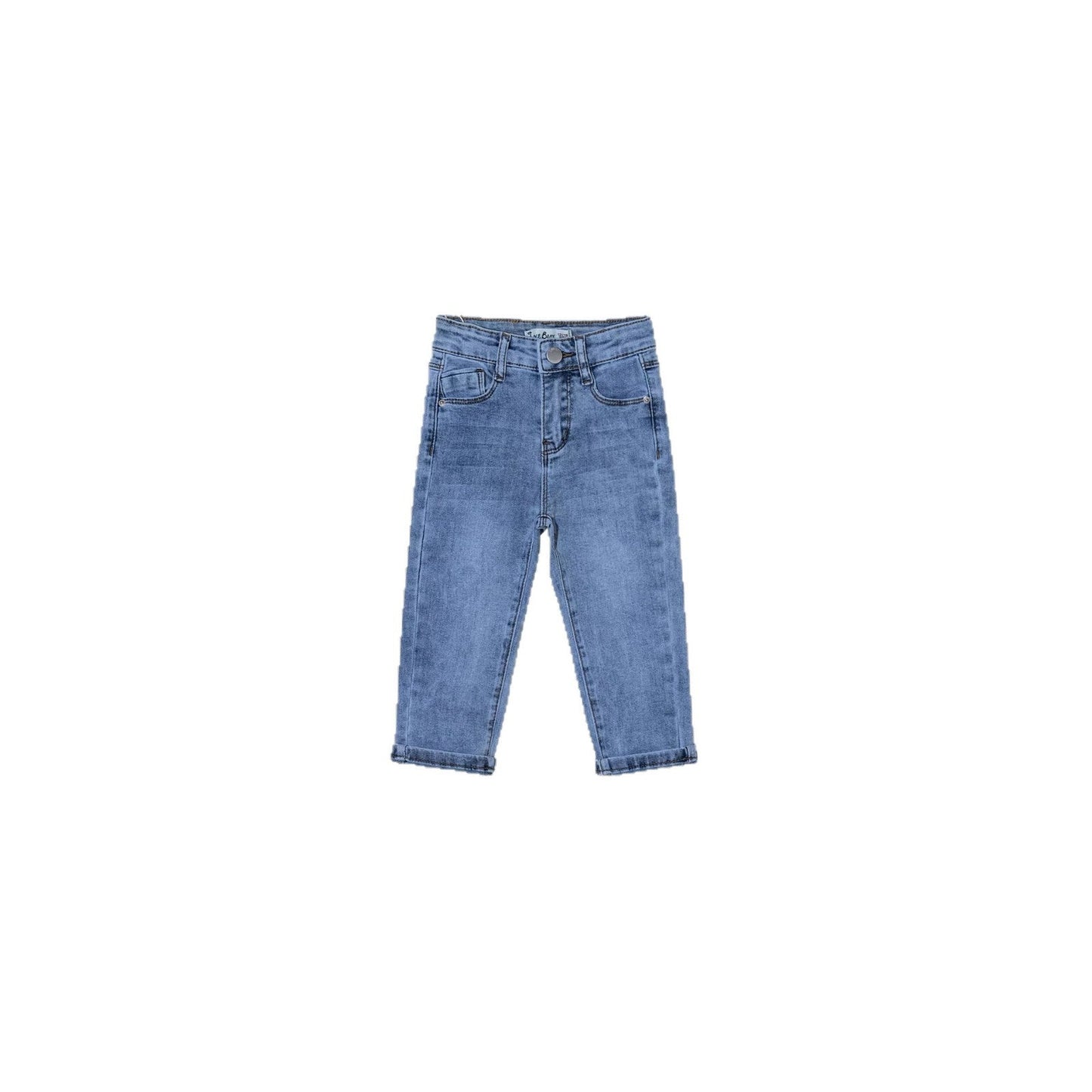 Basic-Style Girls Denim Stretch Trousers