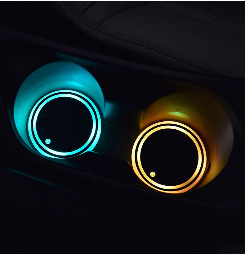 Solar USB Rechargeable LED Cup Holder Coaster