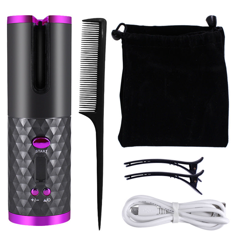 Portable Rechargeable Hair Curler with Ceramic Barrel