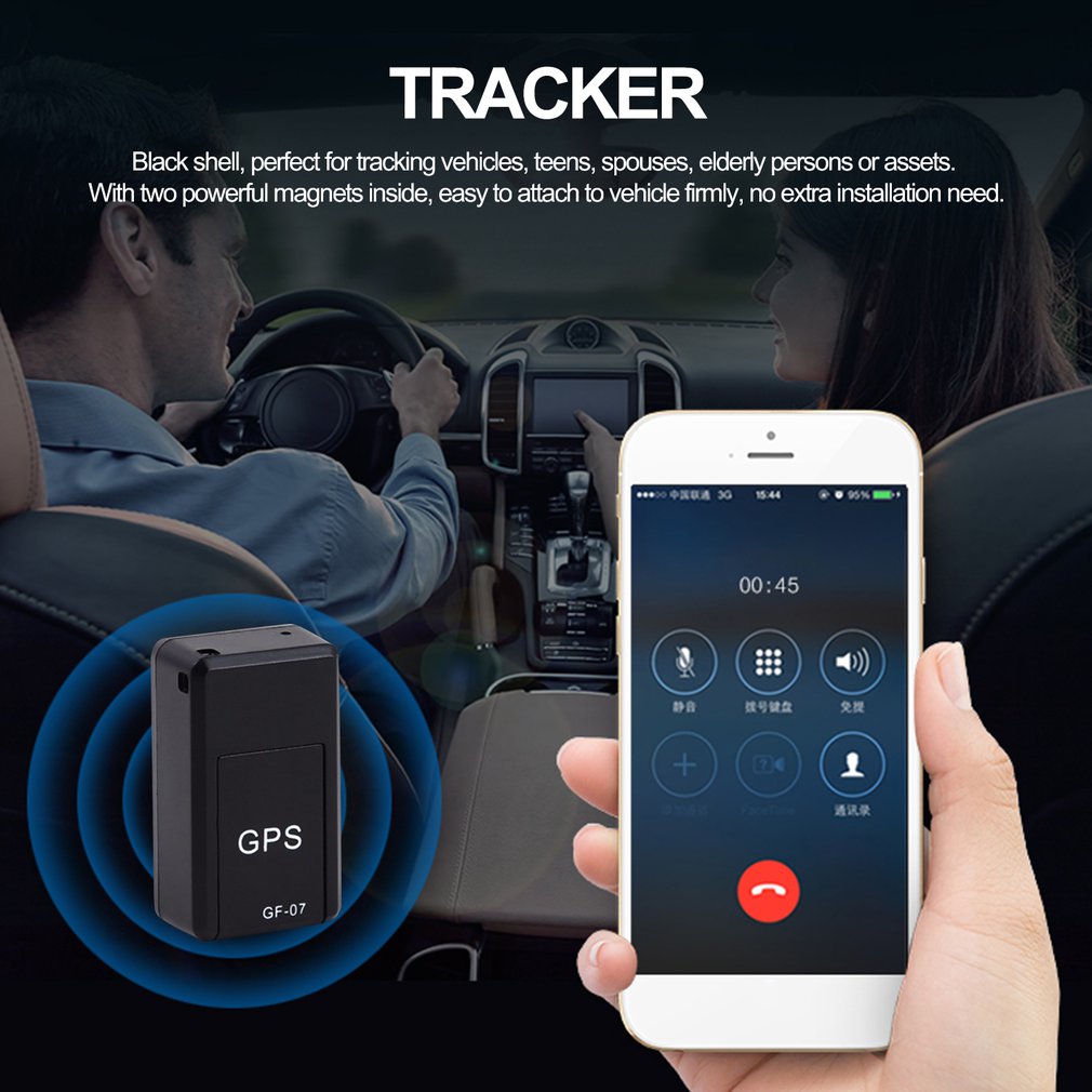 Real-time magnetic GPS tracker 📍 Anti-loss, rechargeable, portable.