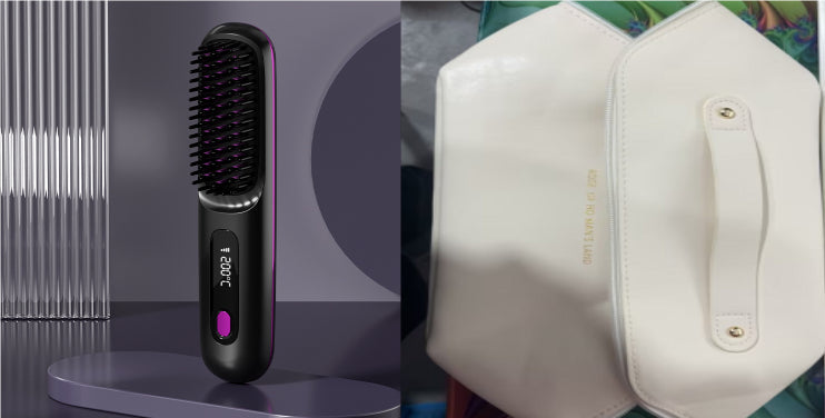Fast Heating USB Rechargeable Hair Straightener Comb