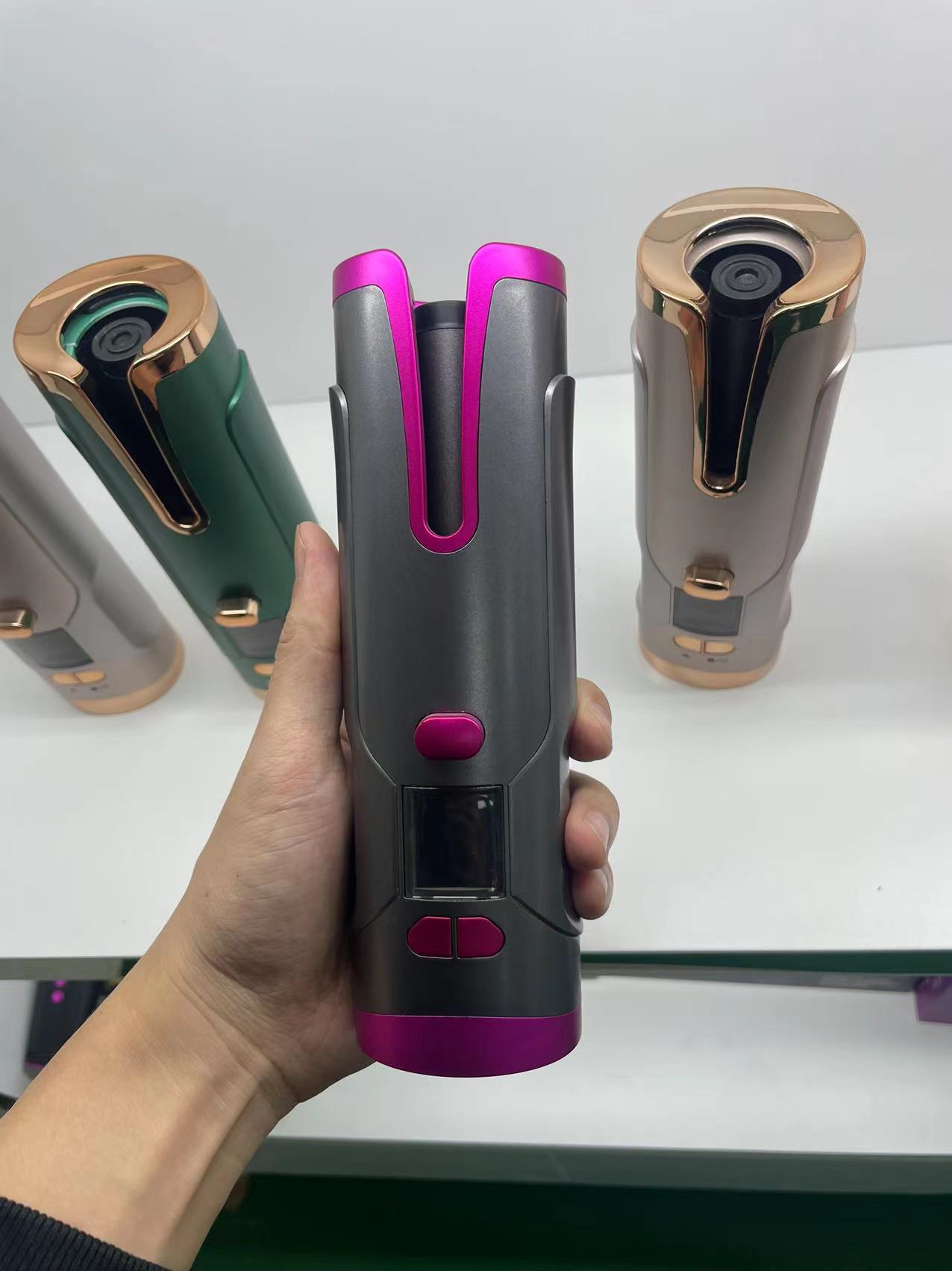 Portable Rechargeable Hair Curler with Ceramic Barrel