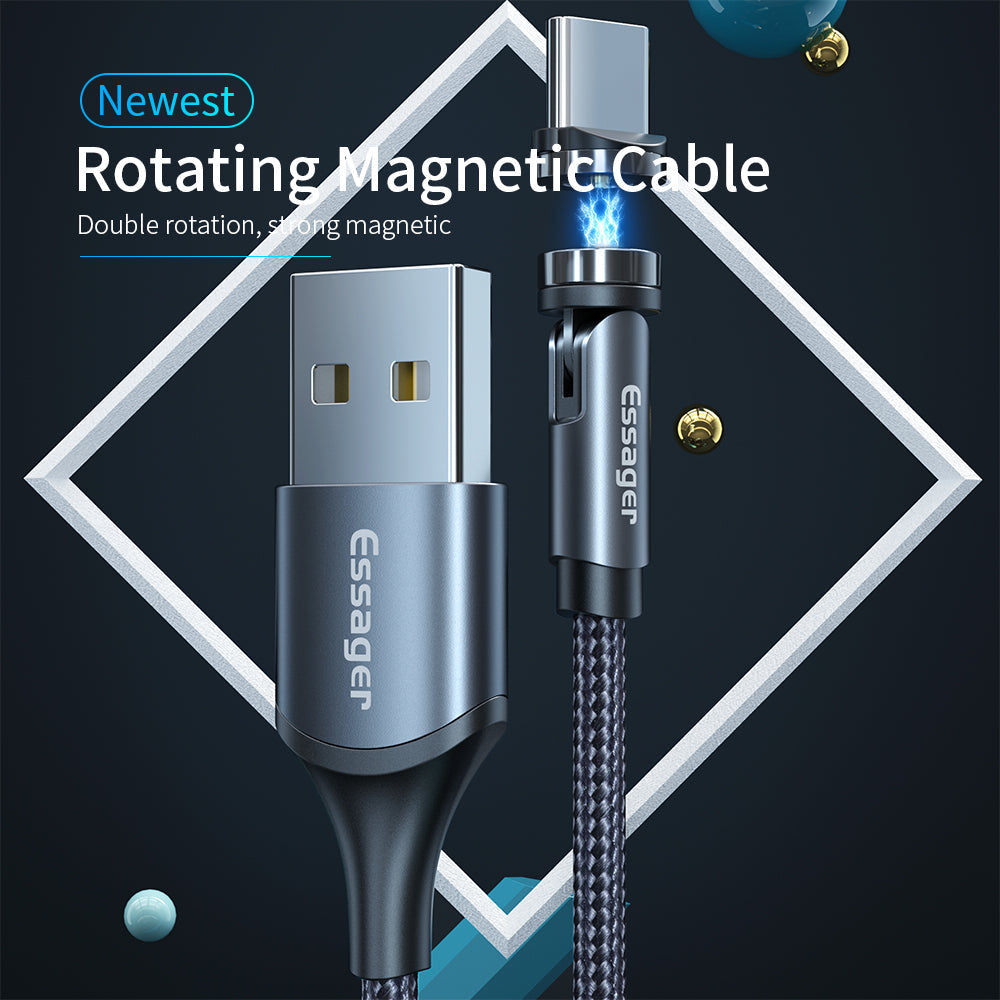Essager Rotate Magnetic 360 Degree USB Type C Charging Cable