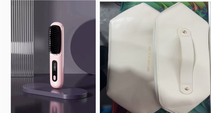 Fast Heating USB Rechargeable Hair Straightener Comb