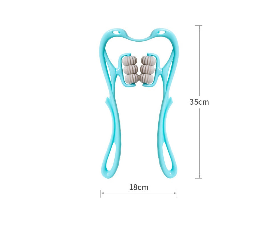 Portable Six-Wheel Neck and Shoulder Massage Roller