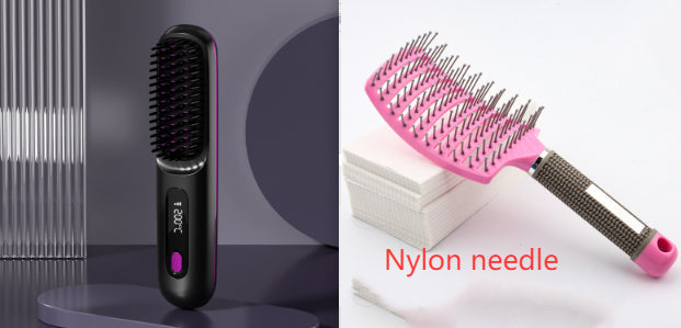 Fast Heating USB Rechargeable Hair Straightener Comb