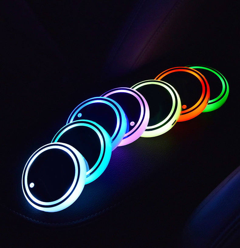 Solar USB Rechargeable LED Cup Holder Coaster